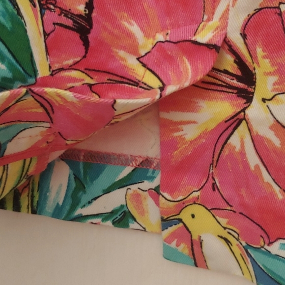 LOFT Ann Taylor Tropical Floral  Pencil Skirt.  00 petite. 🌺 - Picture 9 of 13